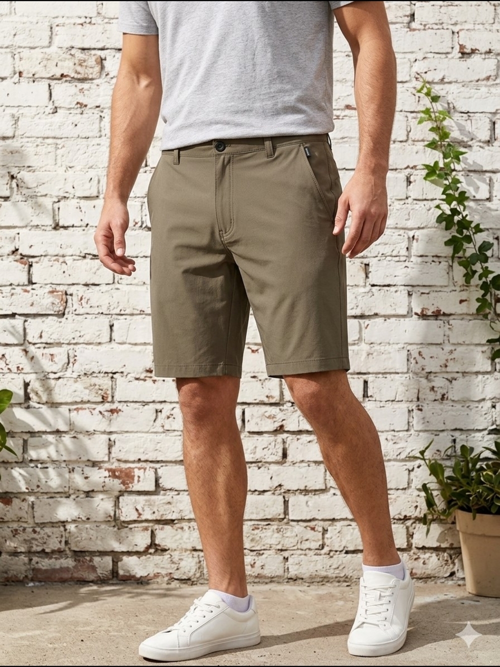 Ripzone Men's Everyday Stretch Utility Olive Performance Shorts Cabincore‎